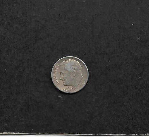 1948 Franklin Roosevelt Dime, No Mint Mark, Very Good Condition, All Legible