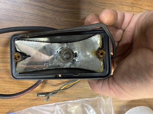 1980 - 1982 Fiat 124 Spider Front Bumper Marker Light Housing #2 - Picture 3 of 11