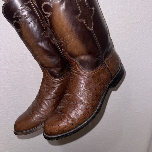STIVALI DA COWBOY ROPER UOMO OTTIME CONDIZIONI LUCCHESE 2000 ESOTICO STRUZZO 8D - Foto 2 di 10