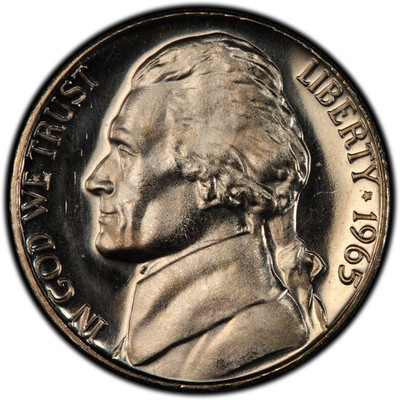 1965 S Special Mint Set Finish Jefferson Nickel 5C