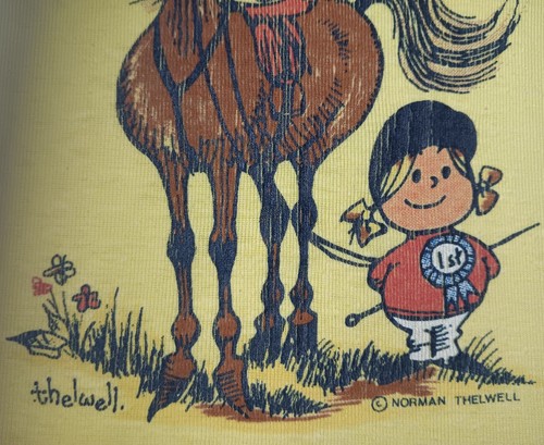 Vintage 70s Norman Thelwell Pony Women’s Small T-Shirt Baby Doll Humor Horse Tee - Bild 4 von 11