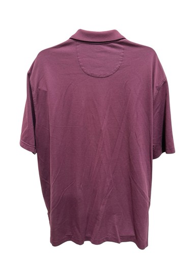 Van Heusen Mens 2XLT Purple Microcheck Polo Shirt : Pocket Cotton "Big & Tall" - Picture 4 of 5