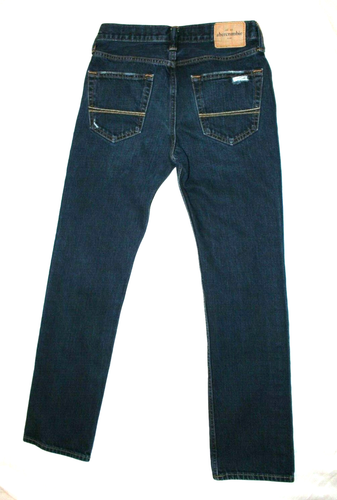 ABERCROMBIE Kids Girls Dark Distressed Straight Denim Skinny Jeans Size 16 - Picture 2 of 12