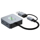 4 Port USB C Hubs Adapter with 2 USB3.0 + 2 Type C Port for Laptop and Phone