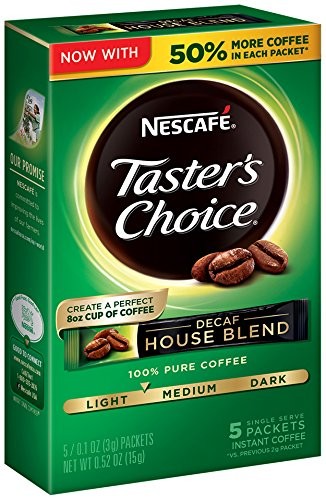 Nescafe Taster's Choice descafeinado 5 mezclas café instantáneo, 5 unidades (paquete de 1) - Imagen 1 de 1