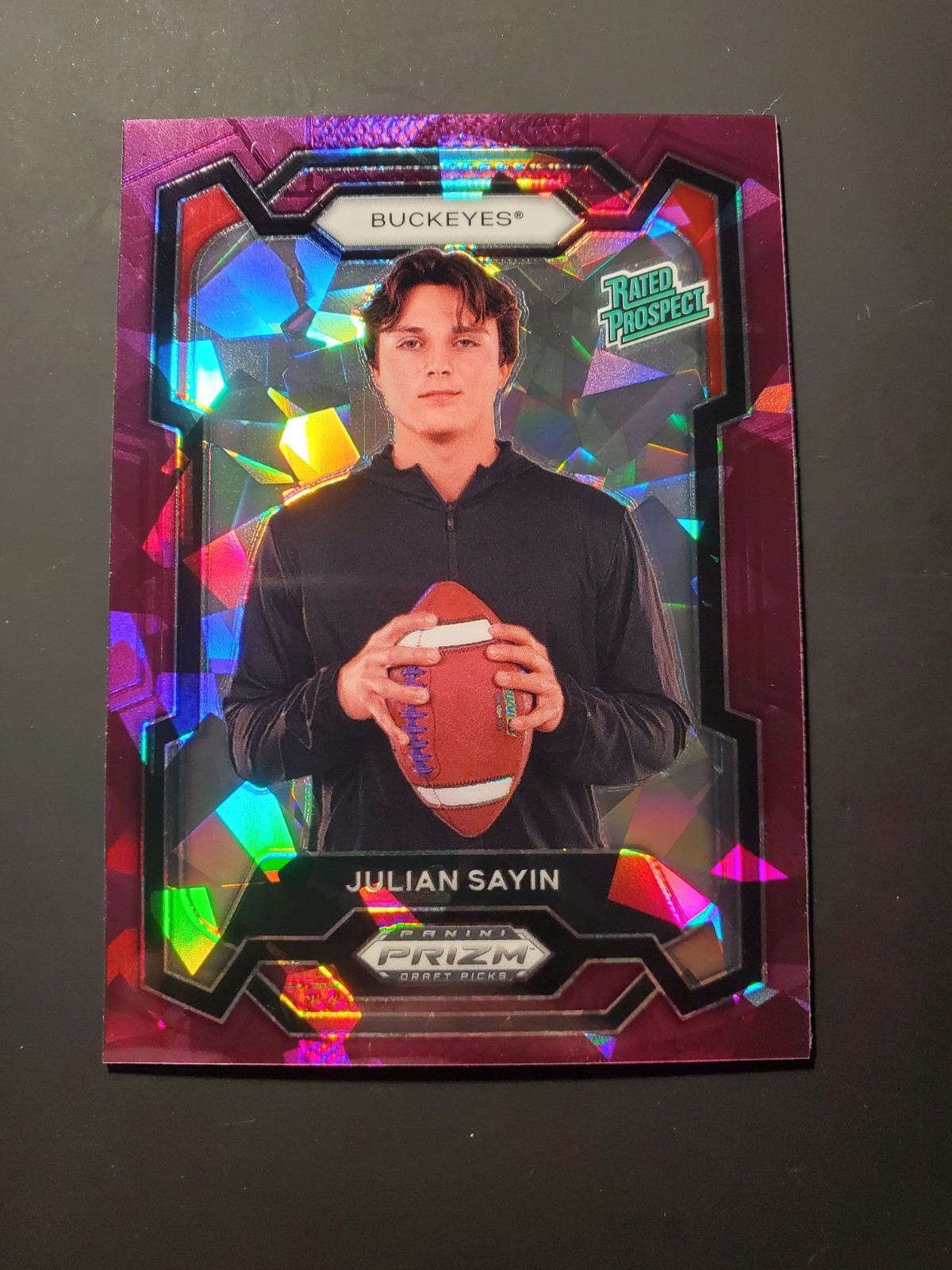 2024 Panini Prizm Draft Picks Rated Prospect Julian Sayin Purple Ice Prizm /149