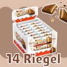 14x Kinder Crispy – Knuspriger Schoko-Keks-Snack im Multipack – 14x34g
