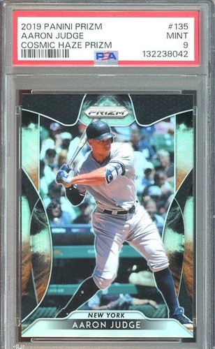 2019 Panini Prizm #135 Aaron Judge MINT Cosmic Haze Prizm PSA 9 Yankees 8042