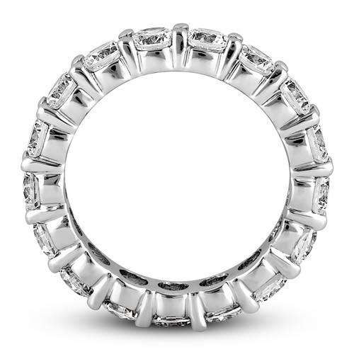 3ct F SI1 Round Earth Mined Certified Diamonds 950 Plat. Classic Eternity Band - Picture 12 of 13