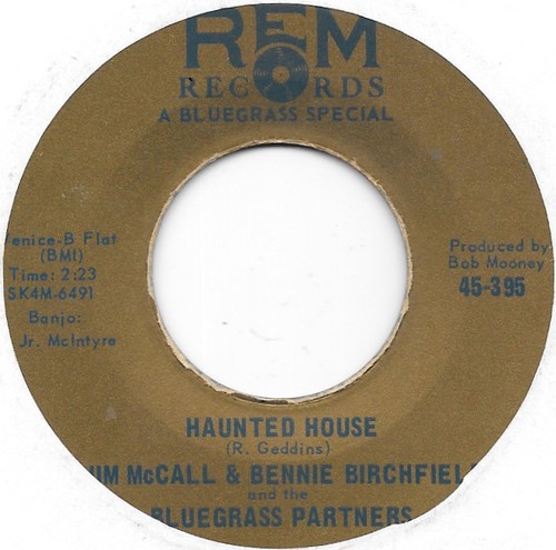 JIM MCCALL & BENNIE BIRCHFIELD Haunted House on REM hillbilly bop 45 HEAR - Picture 1 of 2