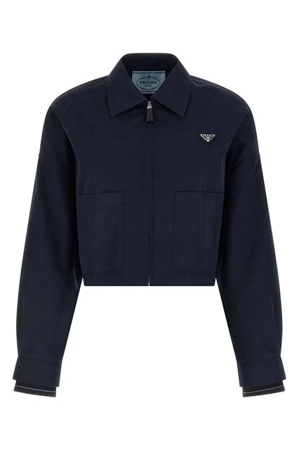 PRADA Blue Coats, Jackets & Vests Polyester Outer Shell for Women