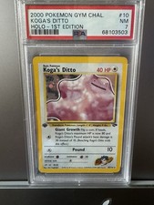 PSA 7 Koga’s Ditto 1st Edition 10/132 Holo Gym Challenge Pokémon WOTC 2000
