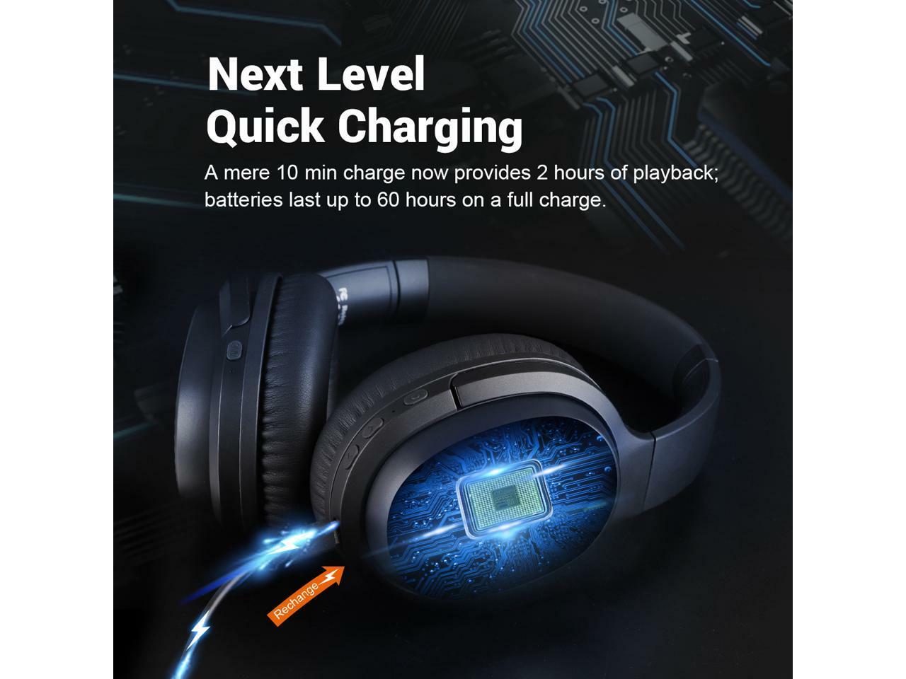 EKSA E5 Active Noise Cancelling headphone BT5.0 Wireless Headset With