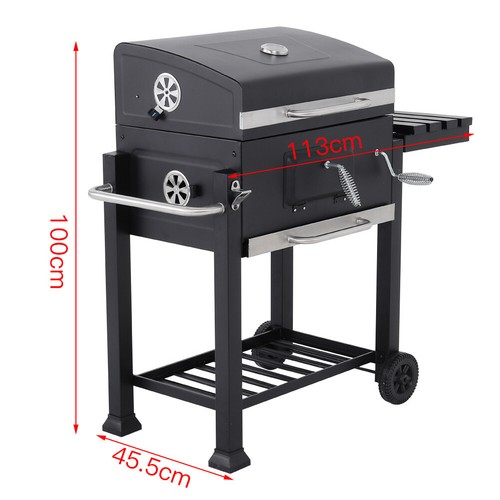 Garden Portable Charcoal Steel BBQ Grill Outdoor Backyard Party Camping Cooker - Picture 13 of 40