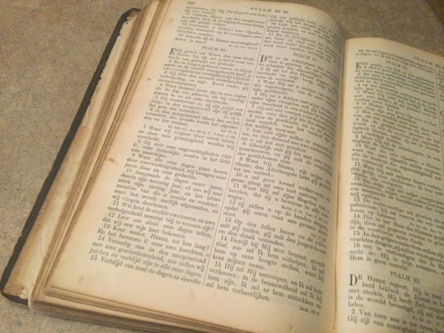 ANTIQUE DUTCH BIBLE BIJBEL 1900 OLD & NEW TESTAMENTS HC - Picture 7 of 9