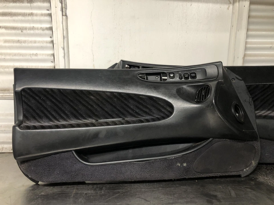 1992-1996 Honda Prelude Si L&R Door Panels Cards black Pair - Imagem 2 de 4