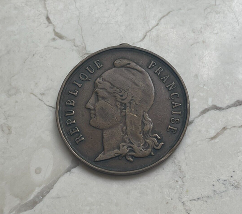 1891-Dated France Bronze Small Award Medal - Borough of Paris