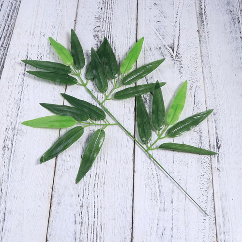 12 Pcs Simulated Bamboo Leaf Decoration Decorative Leaves for Crafts - Picture 6 of 12