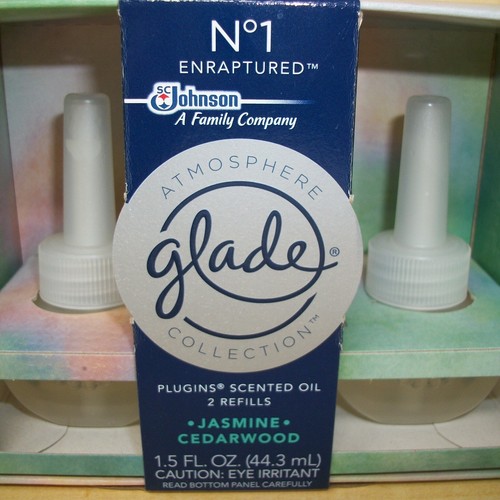2 Refills Glade No 1 Enraptured Atmosphere PlugIns Scented Oil Jasmine Cedarwood - Picture 2 of 17