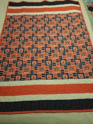 Auburn Football Baby Quilt 38x50 - Foto 1 di 2