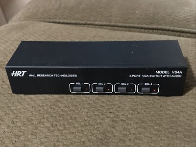 HRT Hall Research Technologies  Model Vs4A 4-Port VGA Switch Untested
