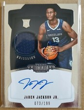 2018-19 Jaren Jackson Jr. Panini Dominion RC #173 Rookie Jersey Auto #073/199