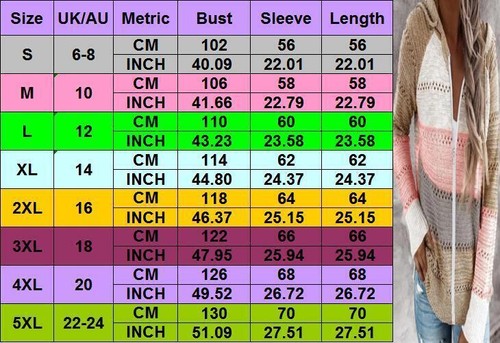 Womens Zip up Casual Knitted Cardigan Holiday Coat Jumper Sweater Tops Plus Size - Picture 23 of 23