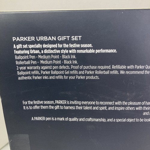 Parker Duo Pen Set Urban Gift IM Gift Rollerball & Ballpoint Medium Point Black - Picture 8 of 9