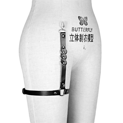 Sexy Women PU Leather Leg Harness Body Garter Belt Strap Waist Thigh Suspender - Imagen 3 de 4