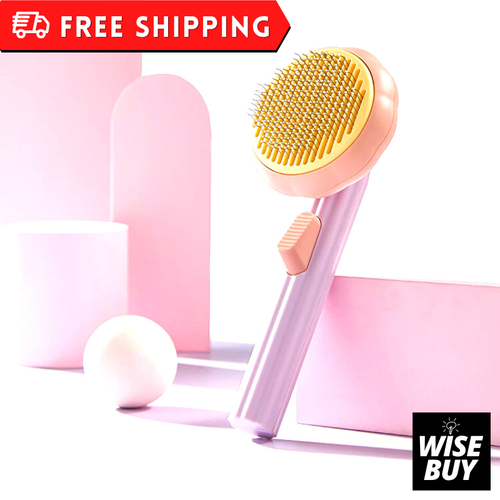 Peine autolimpiante de calabaza para mascotas perro gato cepillo herramienta quitar suministro de pelo - Imagen 10 de 15