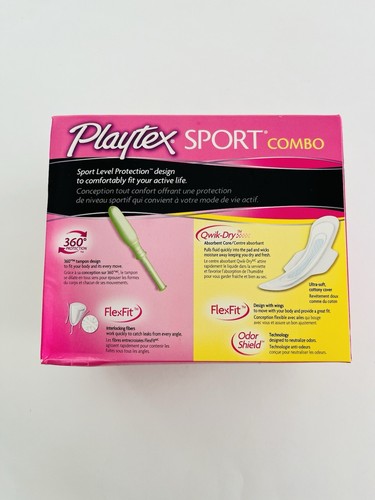 Playtex Sport Combo Pack 18 Regular/Super Tampons 14 Ultra Thin Pads 32 Count - Bild 2 von 4