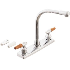 Ez Flo Two Handle Kitchen Faucet Changeable Handles 10175lf