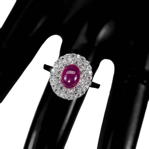 925 Sterling Silver Ring Oval Ruby 8x6mm Natural Gemstone Jewelry Size 9 - Picture 2 of 9