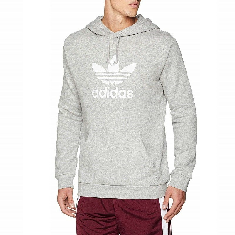 Felpa Adidas Trefoil Hoodie Felpa Sportiva con Cappuccio Uomo Uomo grigio Grigio DT Felpa Adidas Trefoil Hoodie Felpa Sportiva con Cappuccio Uomo Uomo grigio Grigio DT