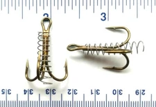 50 Gerry's Tackle 2X Strength Bronze Dough Bait Treble Fish Hooks Size 2 