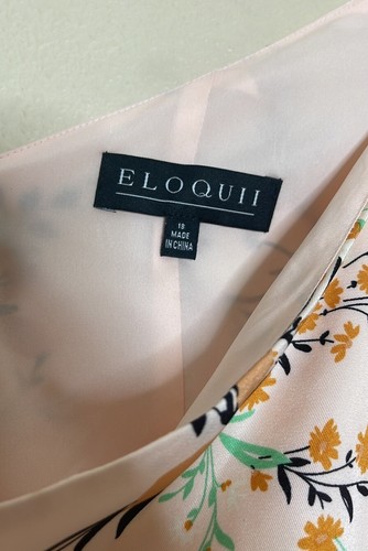 Eloquii Women Pink Floral One Shoulder Jumpsuit With Fringe Plus Size 18 NWT - Picture 9 of 11