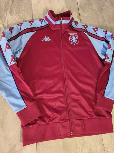 Aston Villa Kappa Mens Tracksuit Jacket Track Zip Top / Size M / Retro - Picture 2 of 7