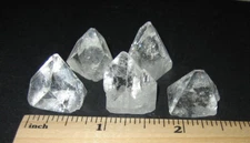 5 BEAUTIFUL NATURAL 0.5"- 0.7" APOPHYLLITE CRYSTAL PYRAMID POINT TIPS ~ 25.5g *3