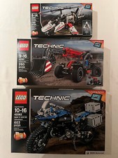 LEGO 42063 BMW R1200, 42057 Ultralight Helicopter, 42061 Telehandler, New Sealed
