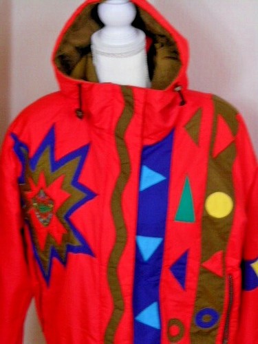 Obermeyer Highly Visible Multi-color Ski Jacket Parka Womens Size 6 Hip Length - Picture 3 of 12
