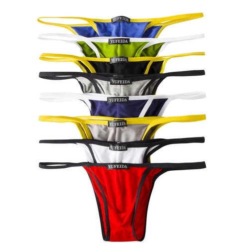 1-8er Pack Herren Modal Unterwäsche Slips Tanga G-String Bikini Dessous Tangas Set - Bild 15 von 15