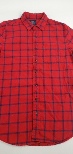 American Eagle Outfitters Flannel Button Up Shirt Mens Size Medium Red - Picture 4 of 9