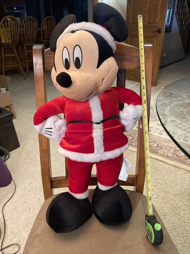 Disney Mickey Mouse Santa Clause 24” Stand Up Gemmy Plush Christmas Decoration - Picture 1 of 10