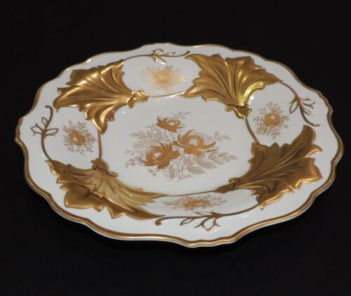 RARE 12.3/4" Echt Weimar White & Gold Plate Jutta 328 Germany NEW! - Picture 7 of 12