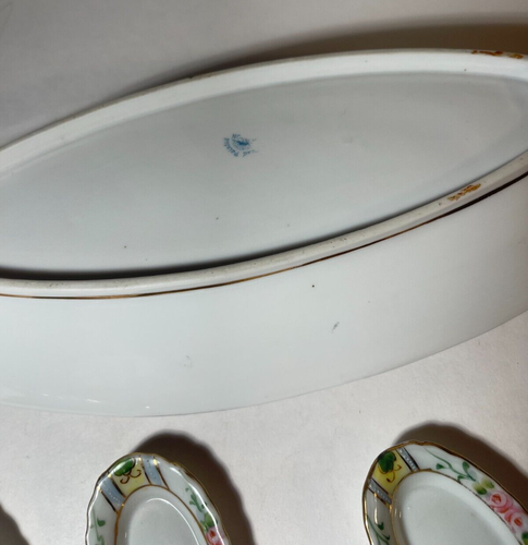 Hand painted Nippon celery plate with 5 salt dishes - Picture 8 of 10