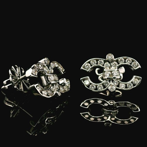 0.80CT Diamond Earring 18K White Gold Genuine Round Diamonds (C Design) - Picture 7 of 8
