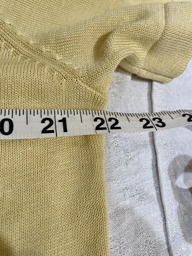 *VTG Wintersilks Womens XL Knit Mock Neck Short Sleeve Sweater Butter Yellow XL - Picture 6 of 7