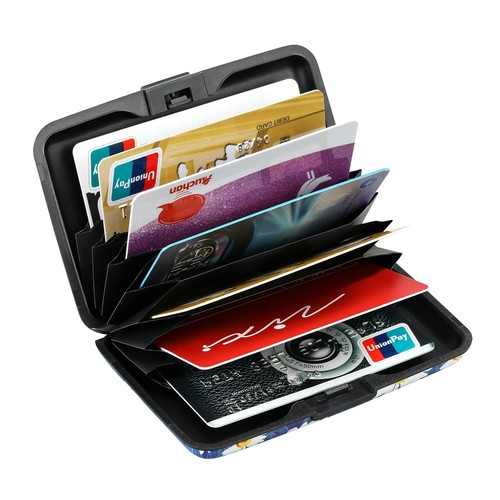 Mini RFID Aluminum Wallet Credit Cards Holder Business Card Case Metal ID Cas... - Imagen 5 de 7