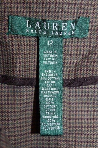 RALPH LAUREN Womens Brown Herringbone Equestrian Long Button Jacket Sz 12 - Bild 5 von 7