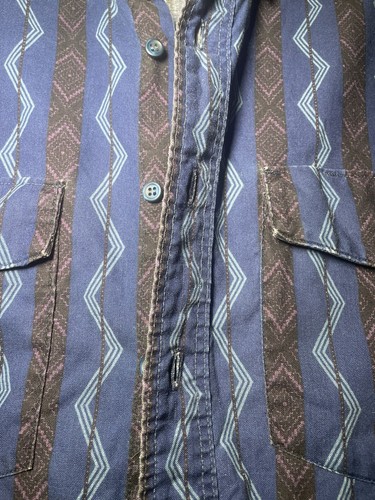 Vintage Wrangler Geometric 80er/90er (XXL) Herren Western Langarm Knopfleiste - Bild 4 von 8